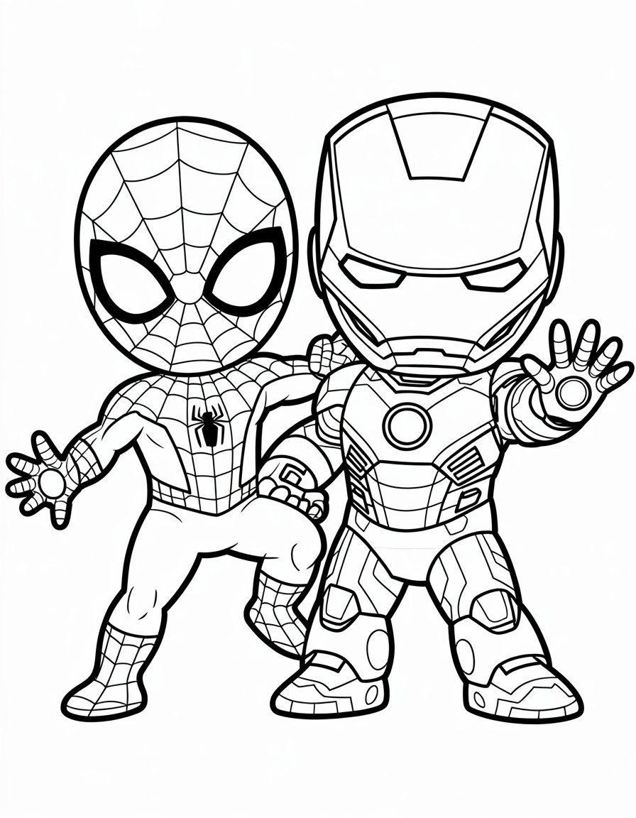 Spider-Man with Iron Man